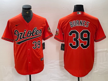 Men's Baltimore Orioles #39 Burnes Orange Jersey