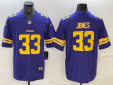 Men's Minnesota Vikings #33 Jones Purple Color Rush Limited Jersey