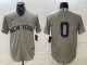 Men's New York Yankees #0 Marcus Stroman Gray Nike Game Jersey