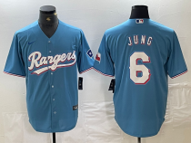 Men's Texas Rangers #6 Josh Jung Blue Nike Game Jersey