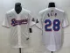 Men's Texas Rangers #28 Jonah Heim White Champions Nike Game Jersey