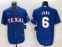 Men's Texas Rangers #6 Josh Jung Blue Nike Game Jersey