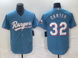 Men's Texas Rangers #32 Carier Blue Nike Game Jersey