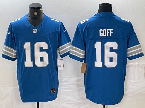 Men's Detroit Lions #16 Jared Goff Blue 2024 F.U.S.E. 2nd Alternate Vapor Limited Jersey