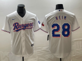 Men's Texas Rangers #28 Jonah Heim White Nike Game Jersey