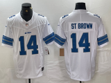 Men's Detroit Lions #14 Amon-Ra St. Brown White 2024 F.U.S.E. 2nd Alternate Vapor Limited Jersey