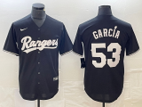 Men's Texas Rangers #53 Adolis García Black Nike Game Jersey