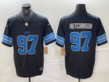 Men's Detroit Lions #97 Aidan Hutchinson Black 2024 F.U.S.E. 2nd Alternate Vapor Limited Jersey