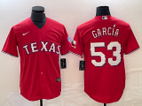 Men's Texas Rangers #53 Adolis García Red Nike Game Jersey