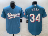 Men's Texas Rangers #34 Ryan Blue Nike Game Jersey