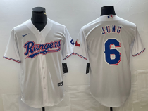 Men's Texas Rangers #6 Josh Jung White Nike Game Jersey