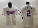 Men's Texas Rangers #2 Marcus Semien White Nike Game Jersey