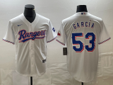 Men's Texas Rangers #53 Adolis García White Nike Game Jersey