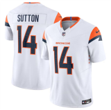 Men's Denver Broncos #14 Courtland Sutton White 2024 F.U.S.E. Vapor Limited Football Jersey