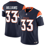 Men's Denver Broncos #33 Javonte Williams Navy 2024 F.U.S.E. Alternate Vapor Limited Jersey