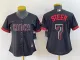 Women MLB Cincinnati Reds #7 Steer Black 2023 City Connect Stitched Jersey