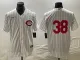Men's Cincinnati Reds #38 Jose Barrero White  Field Of Dreams Stitched Baseball Jersey