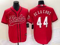 MLB Cincinnati Reds #44 Elly De La Cruz Red 2023 City Connect Cool Base Jersey