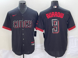 MLB Cincinnati Reds #9 Burrow Black 2023 City Connect Stitched Jersey