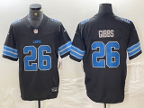 Men's Detroit Lions #26 Jahmyr Gibbs Black 2024 F.U.S.E. 2nd Alternate Vapor Limited Jersey