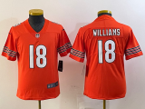 Youth Chicago Bears #18 Caleb Williams Orange 2024 Draft Vapor Limited Jersey