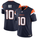 Men's Denver Broncos #1 Bo Nix Blue 2024 F.U.S.E. Vapor Limited Stitched Football Jersey