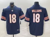 Men's Chicago Bears #18 Caleb Williams Navy 2024 Draft Vapor Limited Jersey