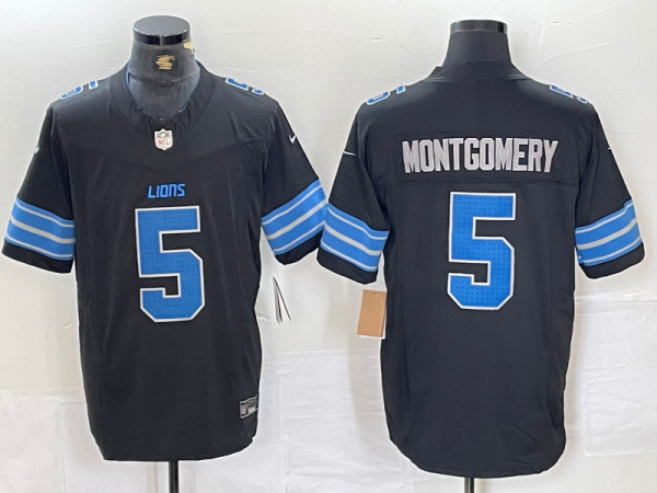 Copy Men's Detroit Lions #26 Jahmyr Gibbs Black 2024 F.U.S.E. 2nd Alternate Vapor Limited Jersey