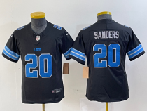 Youth Detroit Lions #20 Barry Sanders Black 2024 F.U.S.E. 2nd Alternate Vapor Limited Jersey