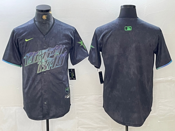 Men's Tampa Bay Rays Blank Charcoal Charcoal 2024 City Connect Limited Jersey