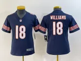 Youth Chicago Bears #18 Caleb Williams Navy 2024 Draft Vapor Limited Jersey