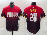 Men's Philadelphia Phillies #28 Alec Bohm  Red 2024 City Connect Limited Stitched Jersey