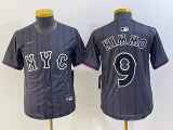 Youth New York Mets #9 Brandon Nimmo Graphite 2024 City Connect Limited Jersey