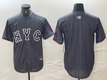 Men's New York Mets Blank Graphite 2024 City Connect Limited Jersey
