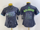 Women Tampa Bay Rays #18 Shane McClanahan Charcoal 2024 City Connect Limited Jersey