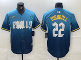 Men's Philadelphia Phillies #22 Turnbull Blue 2024 City Connect Limited Stitched Jersey