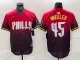 Men's Philadelphia Phillies #45 Zack Wheeler Red 2024 City Connect Limited Stitched Jersey