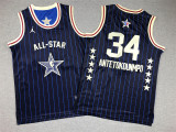 Youth NBA Milwaukee Bucks #34 Giannis Antetokounmpo Black All-Star Jersey