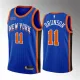 Men's New York Knicks #11 Jalen Brunson Blue 2023-24 City Edition Stitched Basketball Jersey