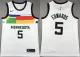 Men's Minnesota Timberwolves #5 Anthony Edwards White City Edition Stitched Jersey