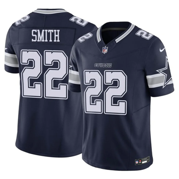 Men's Dallas Cowboys #22 Emmitt Smith Blue 2023 F.U.S.E. Vapor Untouchable Limited Jersey