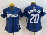 Women Detroit Tigers #20 Spencer Torkelson 2024 Navy City Connect Cool Base Limited Jersey