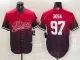 Men's San Francisco 49ers #97 Nick Bosa Red/Black With Patch Baseball Jersey