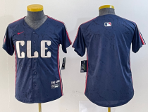 Youth MLB Cleveland Guardians Blank Navy 2024 City Connect Limited Stitched Jersey