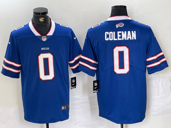 Men's Buffalo Bills #0 Keon Coleman Blue 2024 Draft Vapor Untouchable Limited Jersey