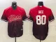Men's San Francisco 49ers #80 Jerry Rice Red/Black With Patch Cool Base Stitched Baseball Jersey