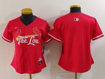 Women St. Louis Cardinals Blank Red 2024 City Connect Limited Stitched Jersey
