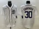 Men's Detroit Tigers #30 Kerry Carpenter White Cool Base Stitched Baseball Jersey