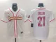 Men's Washington Commanders #21 Sean Taylor White With Patch Cool Base Stitched Jersey