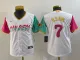 Youth San Diego Padres #7 Ha-Seong Kim White City Connect Cool Base Stitched Baseball Jersey